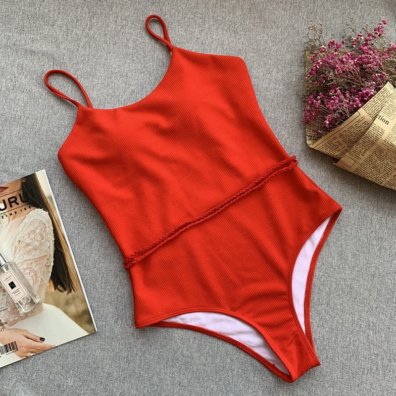 One Piece Push Up Monokini Bodysuit Swimsuit