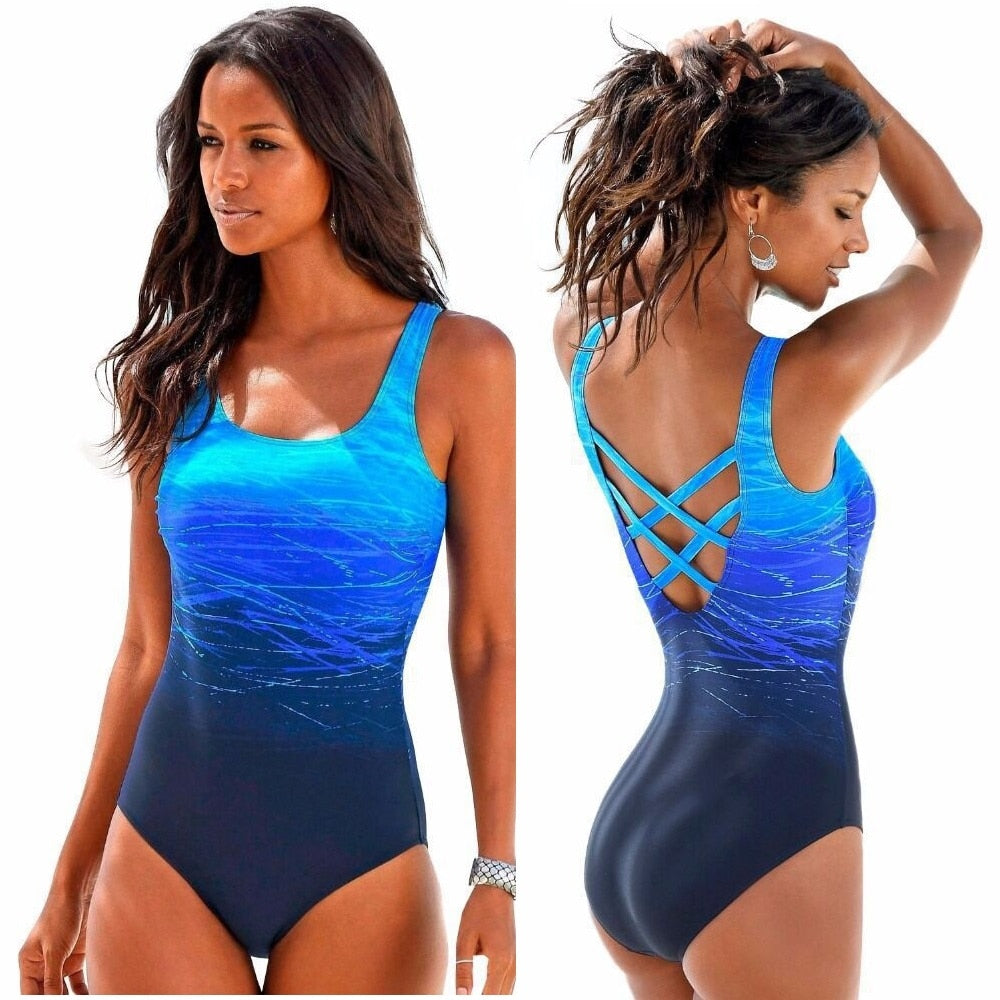 One Piece Ruffled Push Up Swimsuit